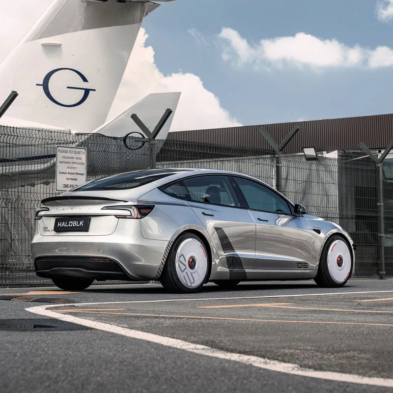 Pre-order (30 Days) HALODISC 2 Wheel Covers for Tesla | Custom Numbers - White