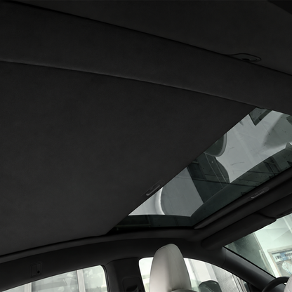 3W TESLA 2026 Model YL Retractable Manual Glass Roof Sunshade - Black
