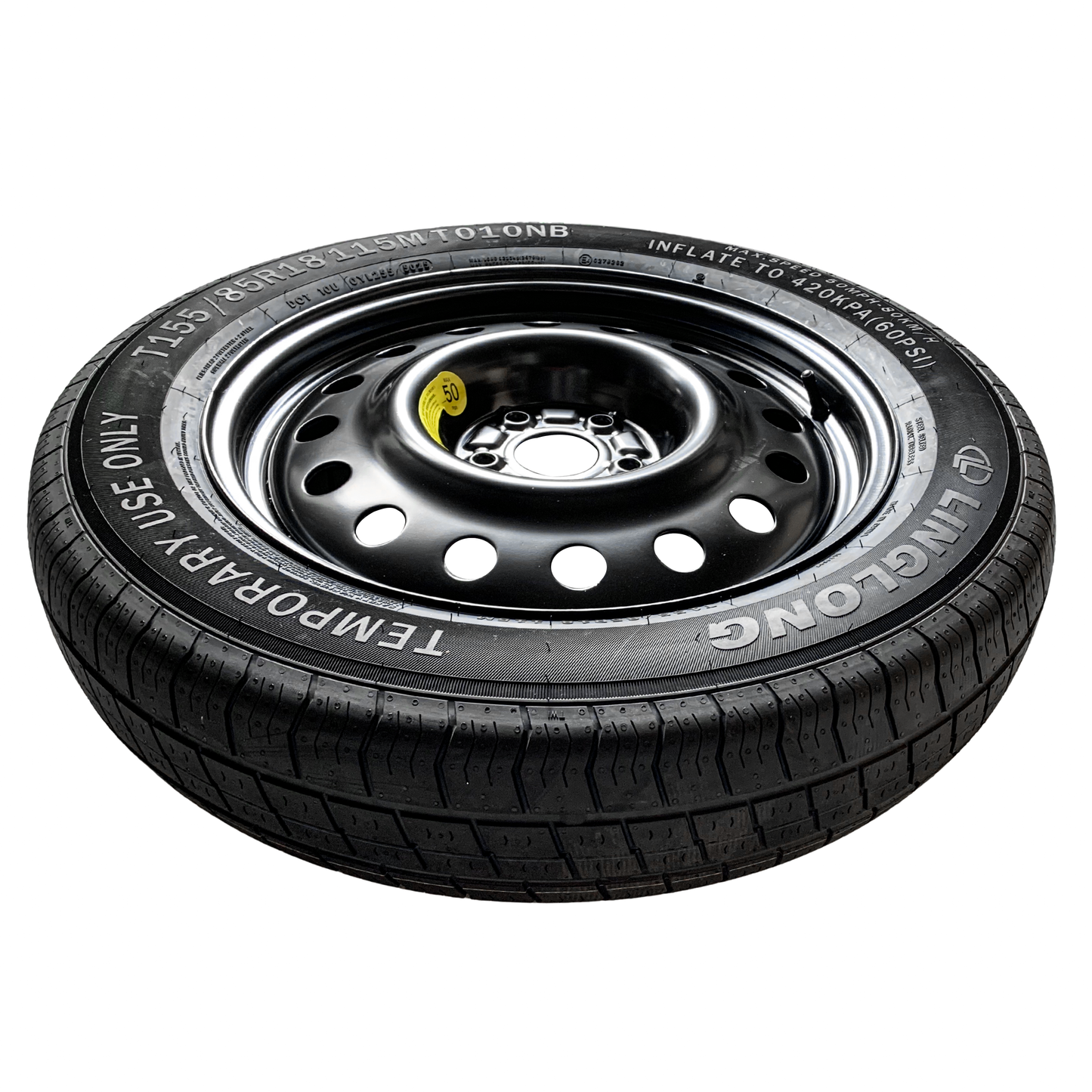 Donut Tire for Tesla Model 3 | Y | YL, 155/85R18 with Heavy Duty Carrying Bag
