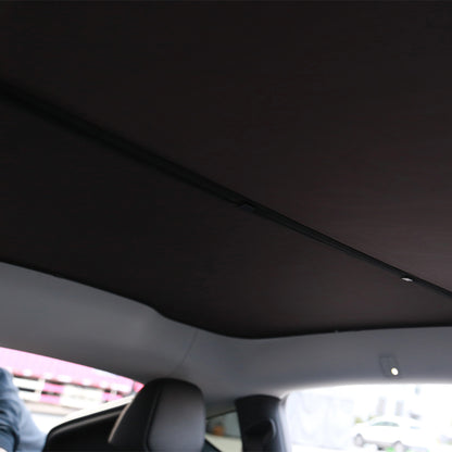 TESLA 2025 Model Y Juniper Foldable Front and Rear Sunroof Sunshade for Glass Roof - Black