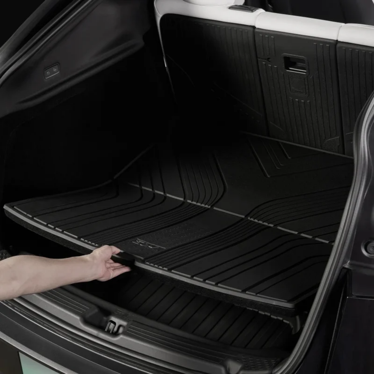 3W TESLA 2025-2026 MODEL Y Juniper All-Weather Double Layer Injected Molded TPE Odorless Cargo Liners Floormats - 1 SET (9 PCS)