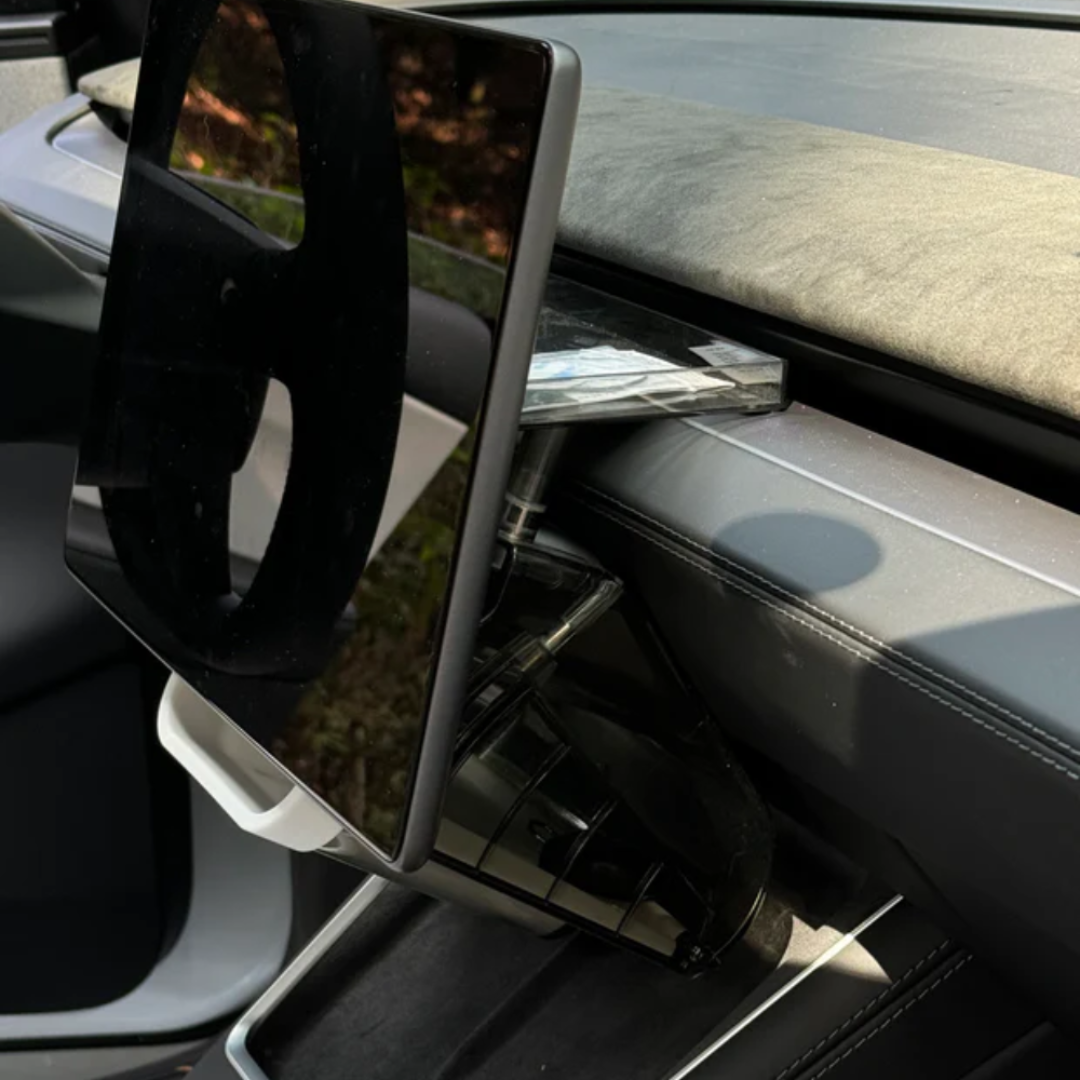 3W TESLA Model Y | Model YL | Model 3 Magnetic Under Screen Stand and Storage (Black/White)
