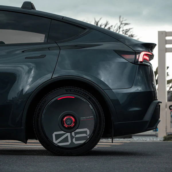 Pre-order (30 Days) HALODISC 2 Wheel Covers for Tesla | Custom Numbers - Black