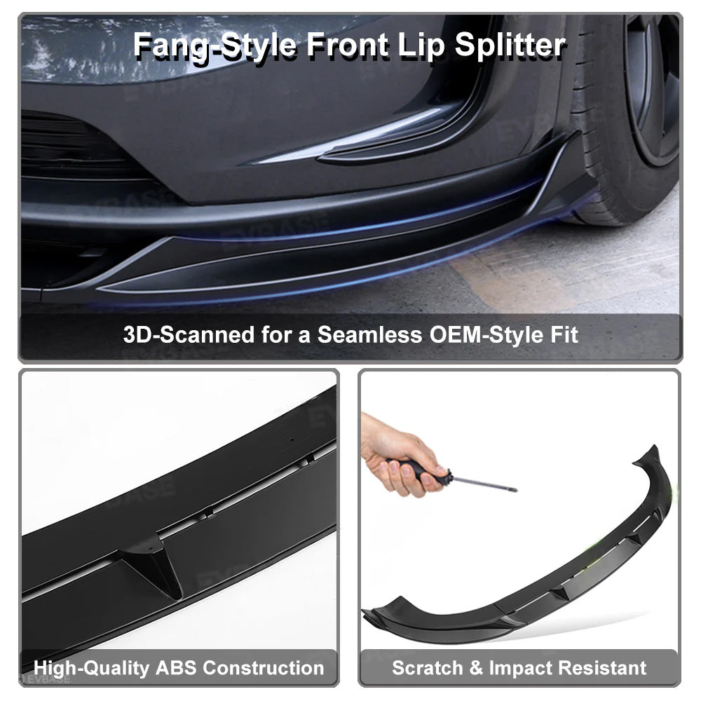 TESLA 2025 Model Y Juniper ABS Anti Scratch Front Lip Splitter