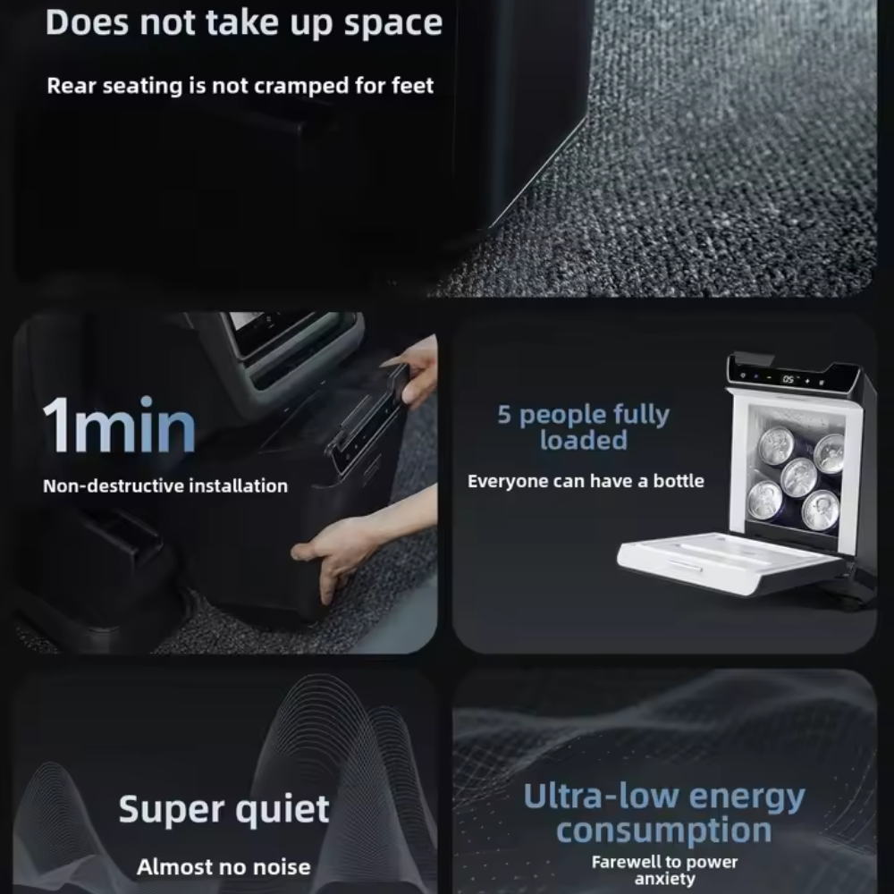TESLA 2025 Model Y Juniper Portable Rear Seat 3.6L Mini Fridge Storage