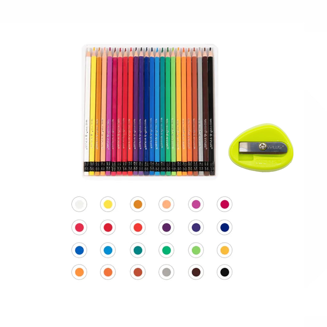 Y-Plus+ WE-TRI Erasable Color Pencil With Sharpener