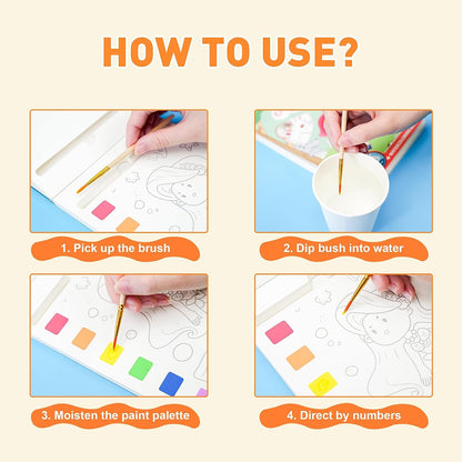 Y-Plus+ Paint with Water Coloring Book