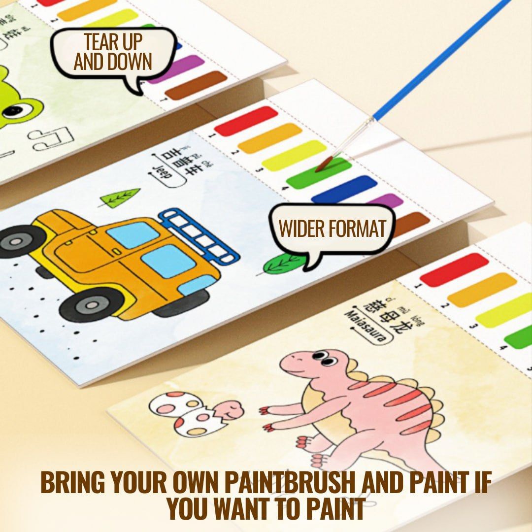 Y-Plus+ Paint with Water Coloring Book