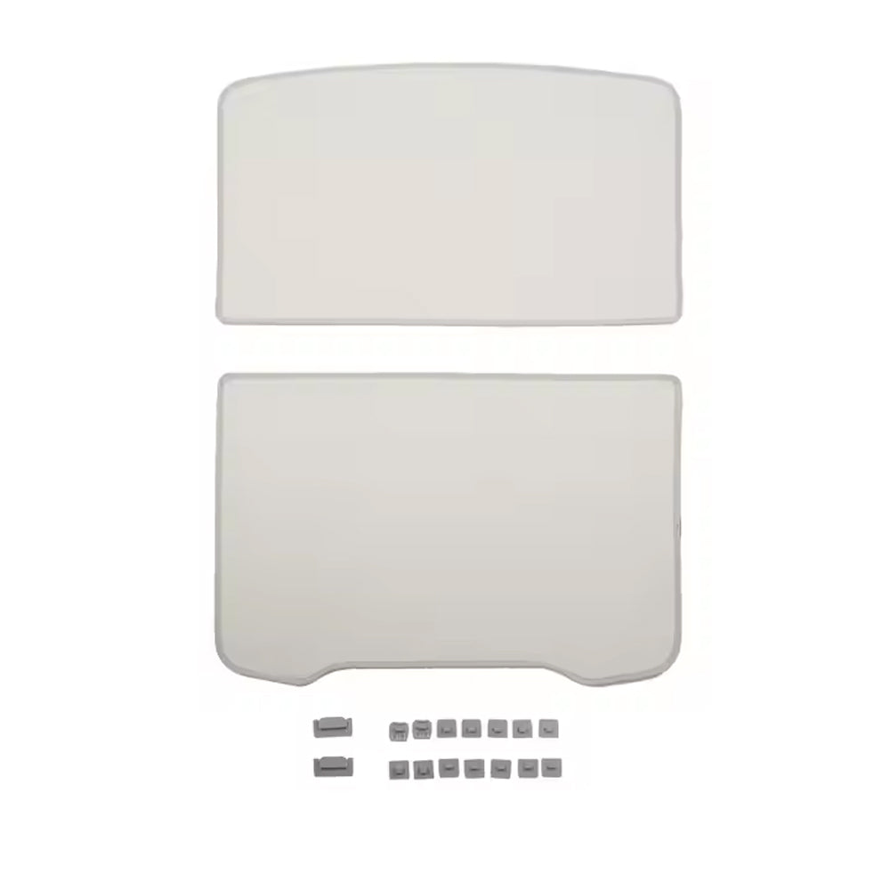 TESLA 2025 Model Y Juniper Foldable Front and Rear Sunroof Sunshade for Glass Roof - Beige