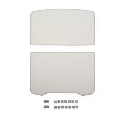 TESLA 2025 Model Y Juniper Foldable Front and Rear Sunroof Sunshade for Glass Roof - Beige