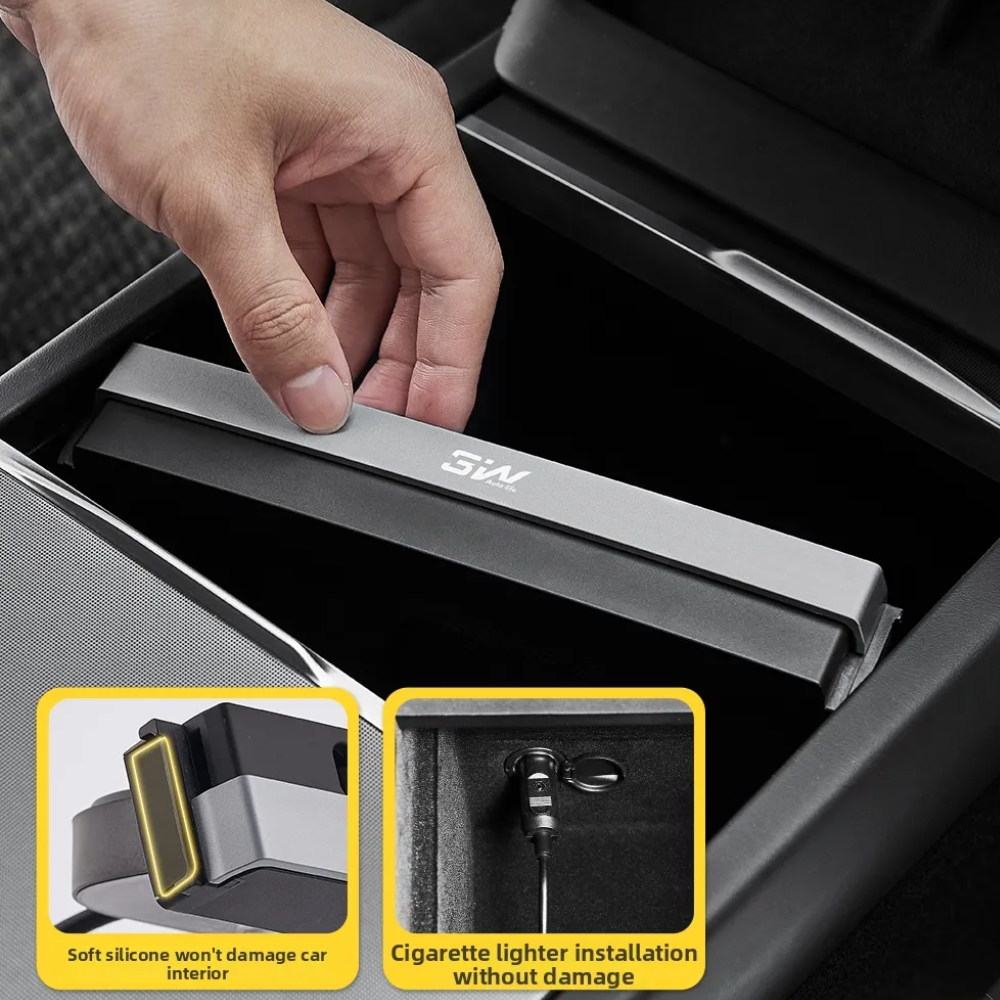 3W TESLA Model Y | Model YL | Model 3 Fast Charging Dual Type-C Port HUB Center Console Docking Station Ultra - 65W