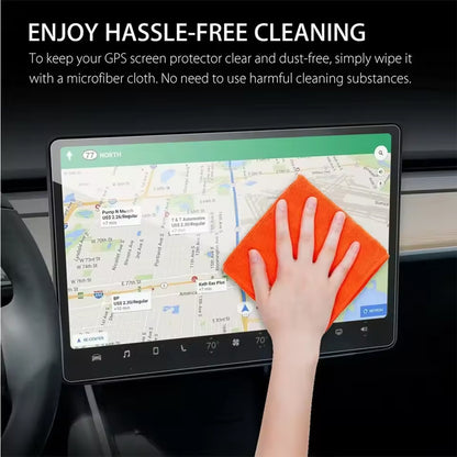 TESLA 2025 Model Y and Model 3 Automobile Navigator Touch Display 15.4 Inch Glass Screen Protector Film