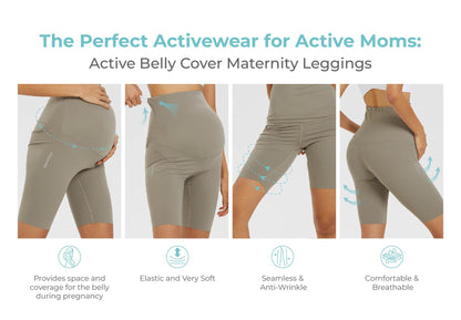 MOOIMOM Active Belly Cover Maternity Leggings (Short)