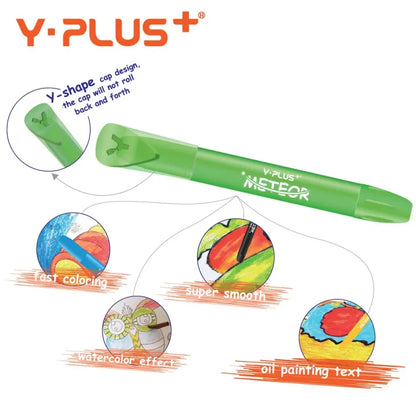 Y-Plus+ Meteor Crayons 12 Colors and 24 Colors