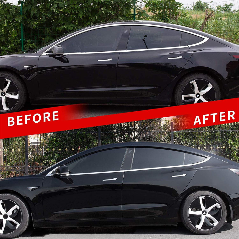 TESLA 2025 Model Y Juniper ABS Adhesive Window Rain Visor - Glossy Black