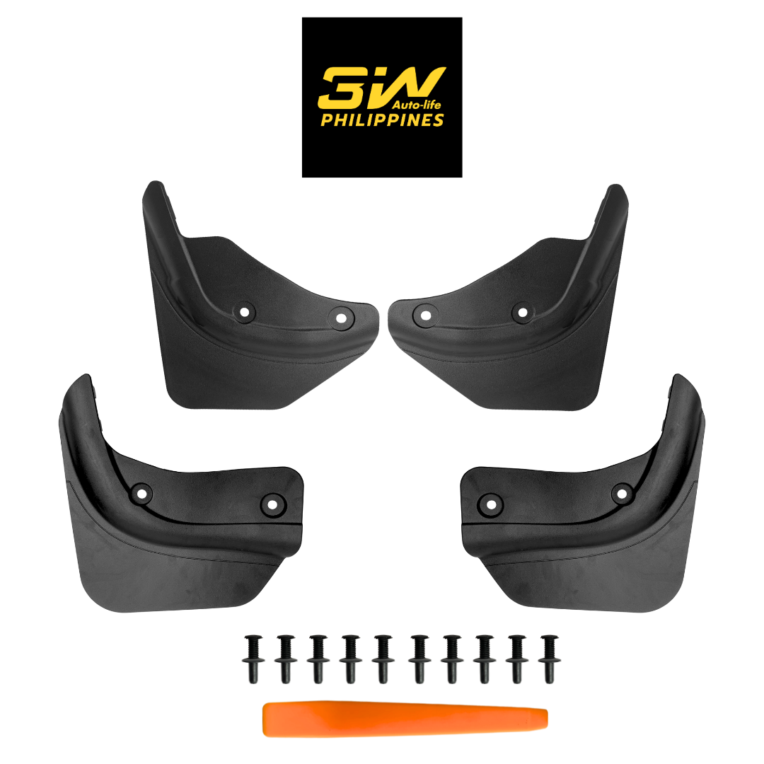 3W Tesla Model Model YL Soft TPE Front and Rear Fender Mud Flaps - 1 SET (4PCS)