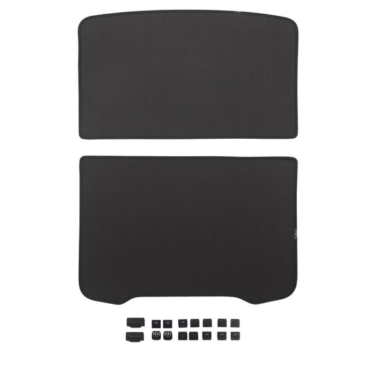 TESLA 2025 Model Y Juniper Foldable Front and Rear Sunroof Sunshade for Glass Roof - Black