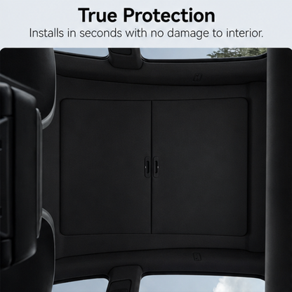 3W TESLA 2026 Model YL Retractable Manual Glass Roof Sunshade - Black