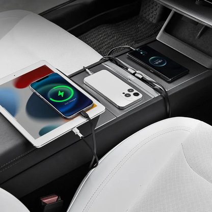 3W TESLA Model Y | Model YL | Model 3 Fast Charging Dual Type-C Port HUB Center Console Docking Station Ultra - 65W