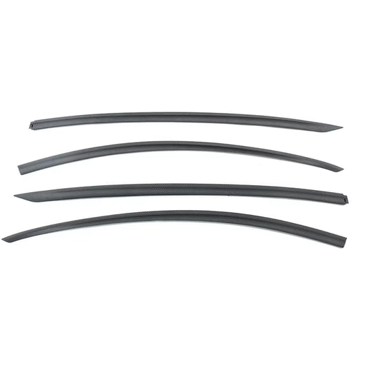 TESLA 2025 Model Y Juniper ABS Adhesive Window Rain Visor- Glossy Carbon Fiber