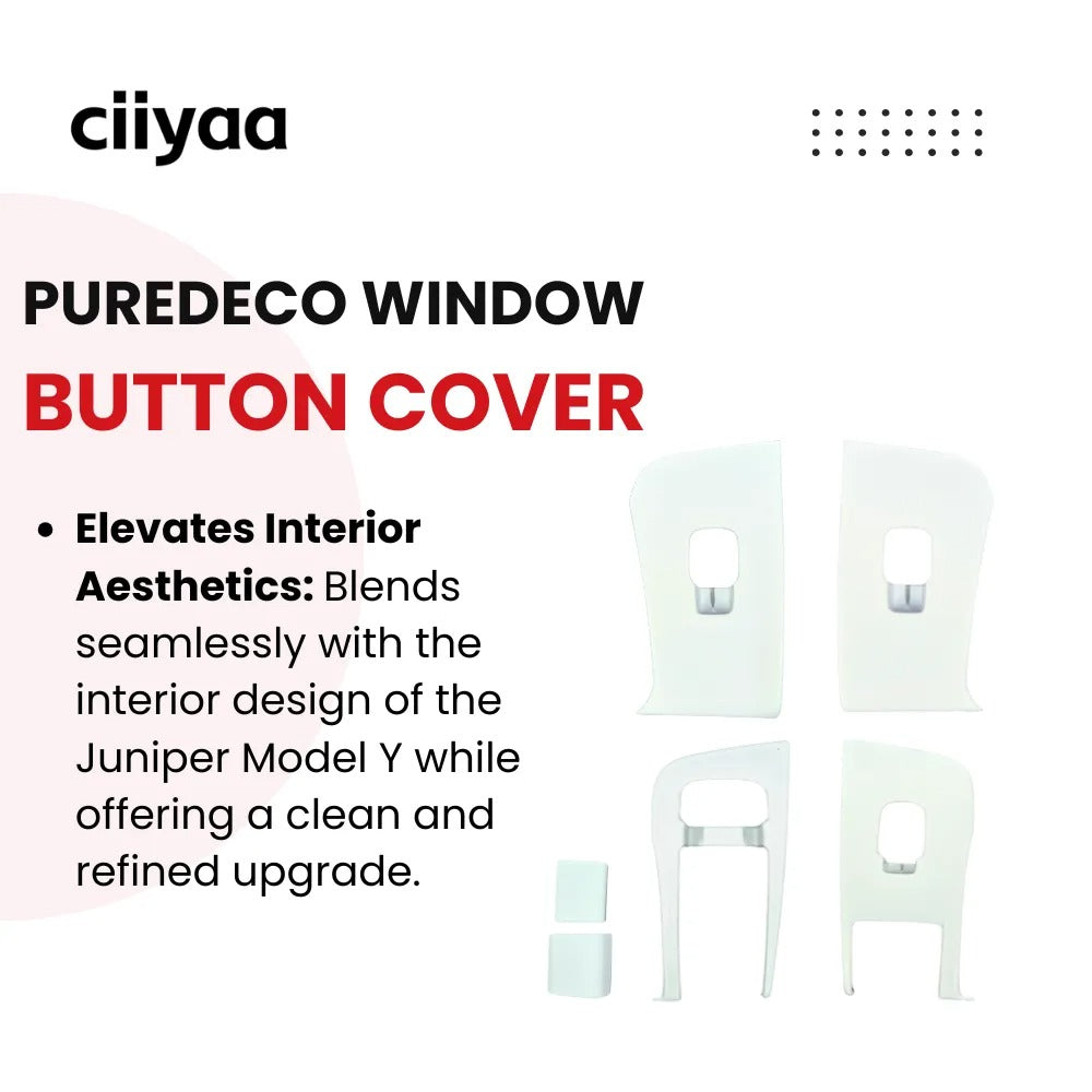 CIIYAA TESLA Model Y | Model 3| Model YL Interior Accessories ABS PureDeco Window Button Cover