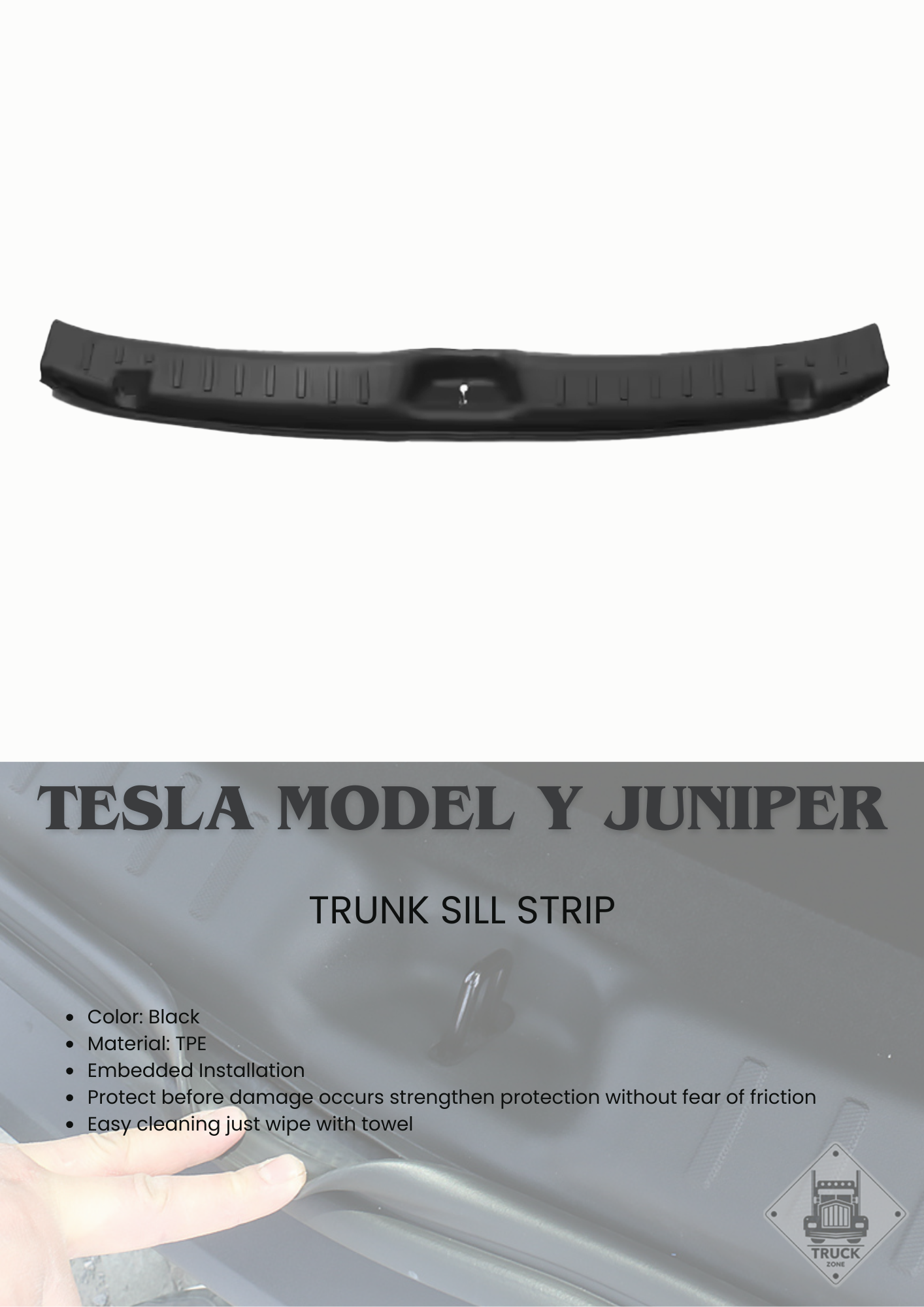TESLA 2025 Model Y Juniper TPE Interior Upper and Under Guard Board / C-Pillar Guard /Front and Rear Threshold Strip/ Anti-Kick Mat and Scratch Plate / Under Seat Protector / Trunk Sill / Cargo Liners Mats - 9 SETS