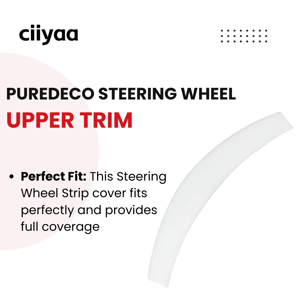 CIIYAA TESLA Model Y Juniper | Model 3 Highland | Model YL PureDeco Steering Wheel Upper Trim - White