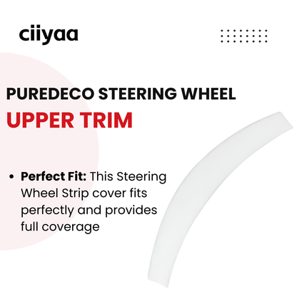 CIIYAA TESLA Model Y Juniper | Model 3 Highland | Model YL PureDeco Steering Wheel Upper Trim - White