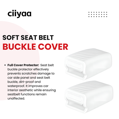 CIIYAA TESLA Model Y/Model 3/Model YL Soft Silicone Seat Belt Buckle Cover Protection - 1 SET (2PCS)