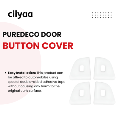 CIIYAA TESLA Model Y | Model 3| Model YL Car Interior PureDeco Door Button Cover - 1 SET (4PCS)