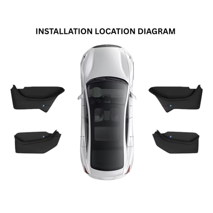 TESLA 2026 Model YL Front and Rear Side Door Storage with Emergency Handle Covers - 1 SET (4PCS)