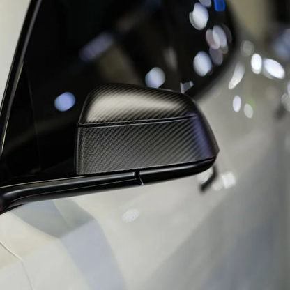 HALOBLK Carbon Fiber Side Mirror Caps for Tesla 2025-2026 Model Y Juniper - 1 SET (2PCS)