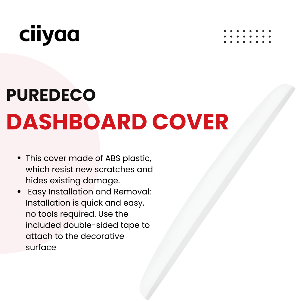 CIIYAA TESLA Model Y | Model 3 | Model YL PureDeco Dashboard Cover - Matte White