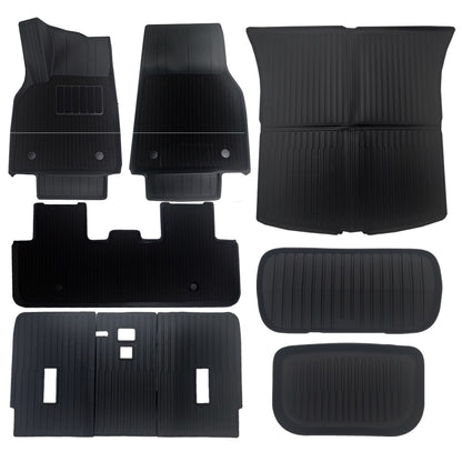 TESLA 2025/2026 Model Y Juniper Waterproof TPE Odorless Cargo Liners Floor Double Layer Mats - 1 SET (9PCS)