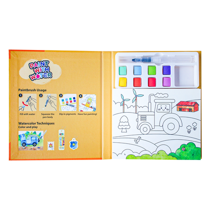 Y-Plus+ Paint with Water Coloring Book