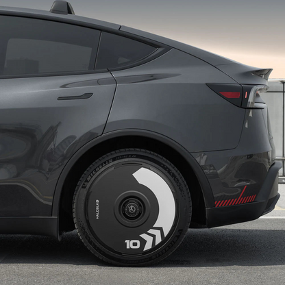 HALODISC 2 Arrow (Black) | Set of 4 Wheel Covers for Tesla  Model 3 & Model Y 19" Crossflow Wheel