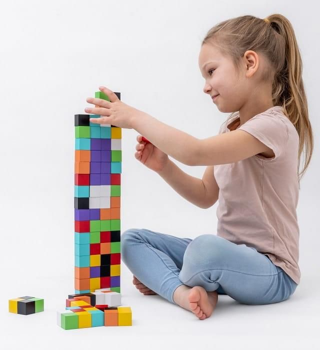 Magnetic Building Blocks Educational Puzzle Toy Color Cubes