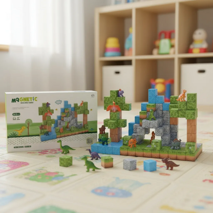 Magnetic Building Blocks Educational Puzzle Toy Animal/Dino Theme