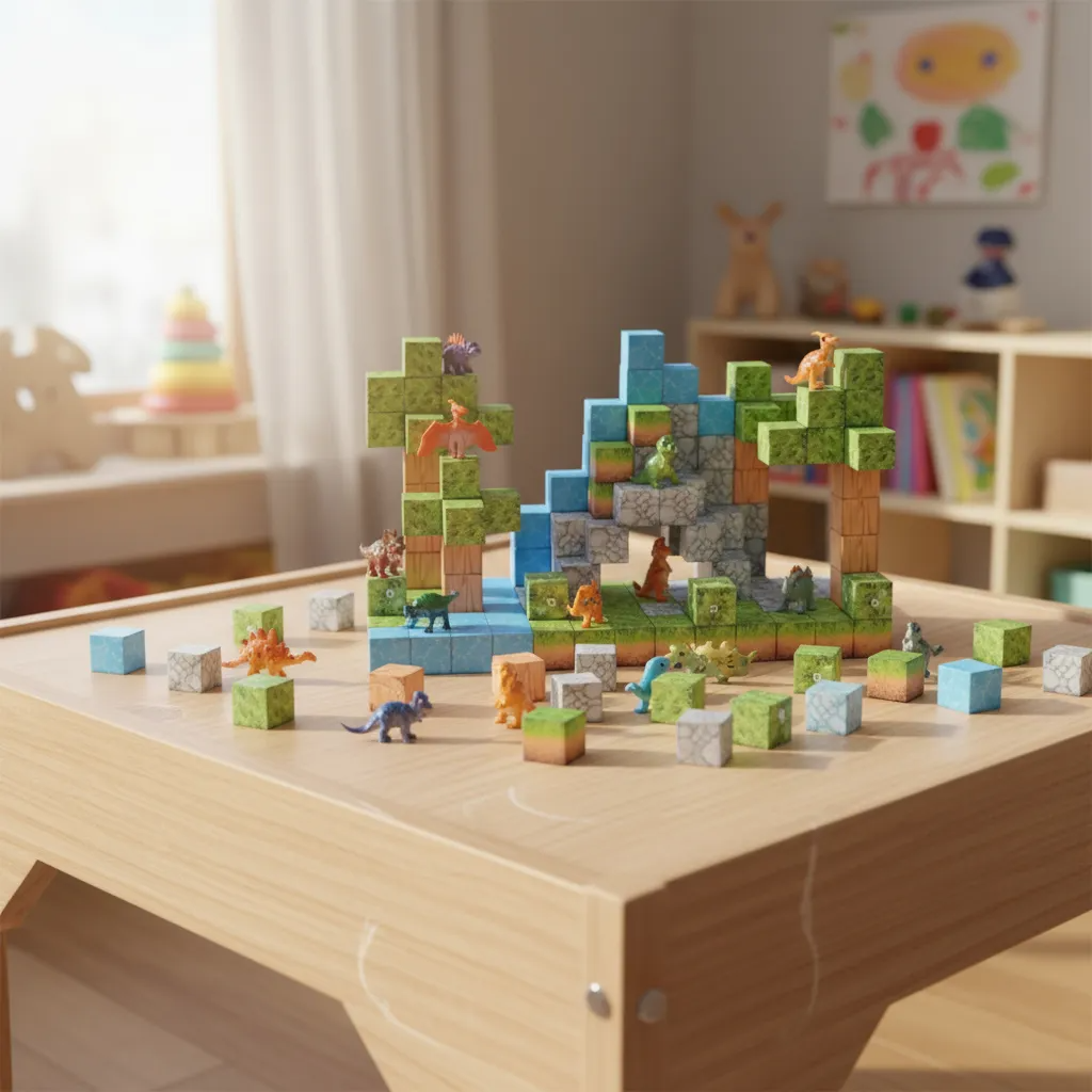 Magnetic Building Blocks Educational Puzzle Toy Animal/Dino Theme