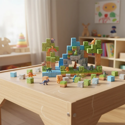 Magnetic Building Blocks Educational Puzzle Toy Animal/Dino Theme