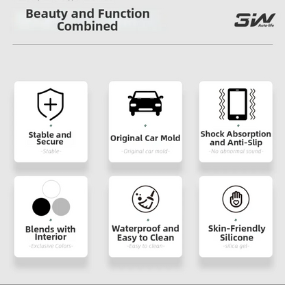3W Tesla 2026 Model YL Car Interior Silicone Wireless Charging Anti-Slip Pad