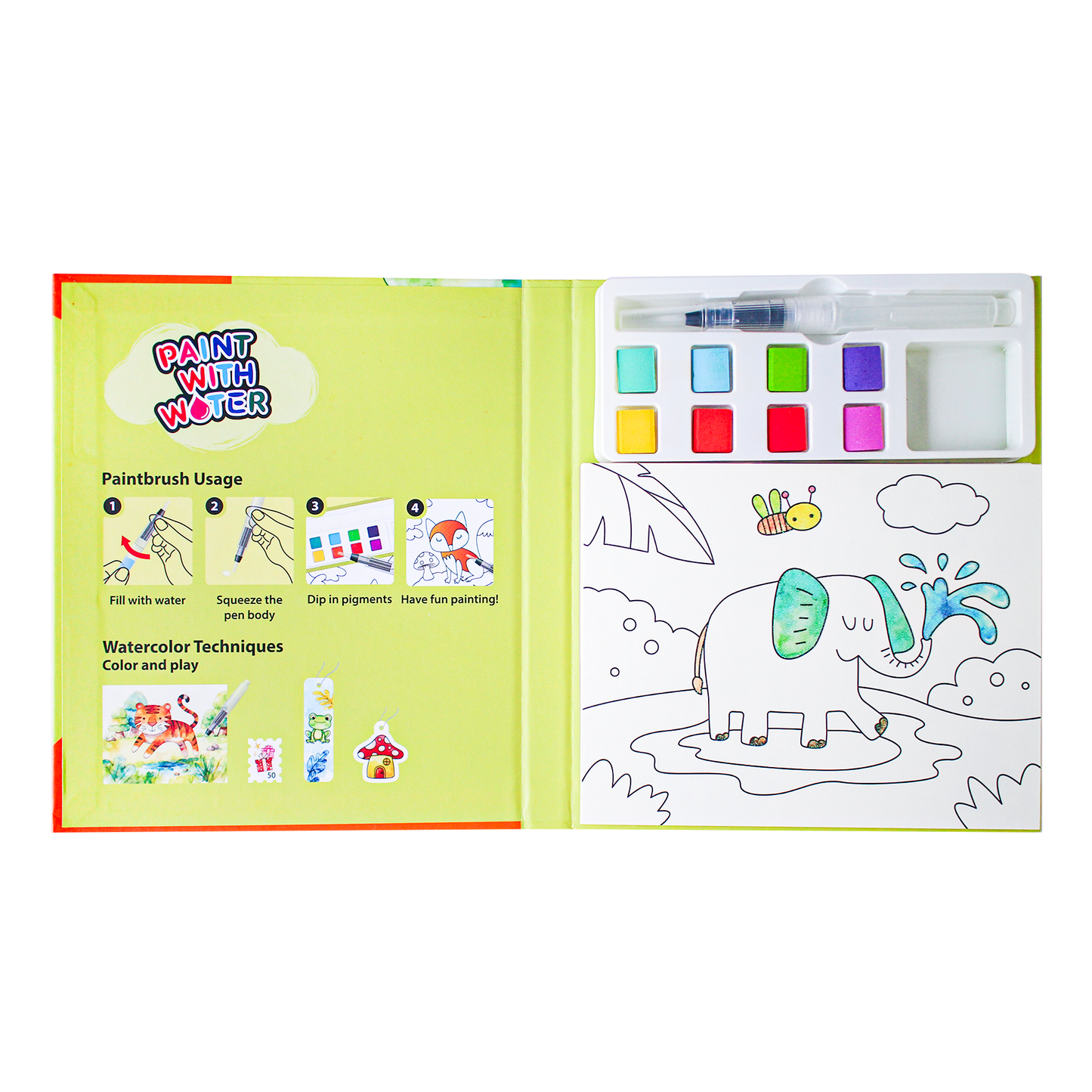 Y-Plus+ Paint with Water Coloring Book