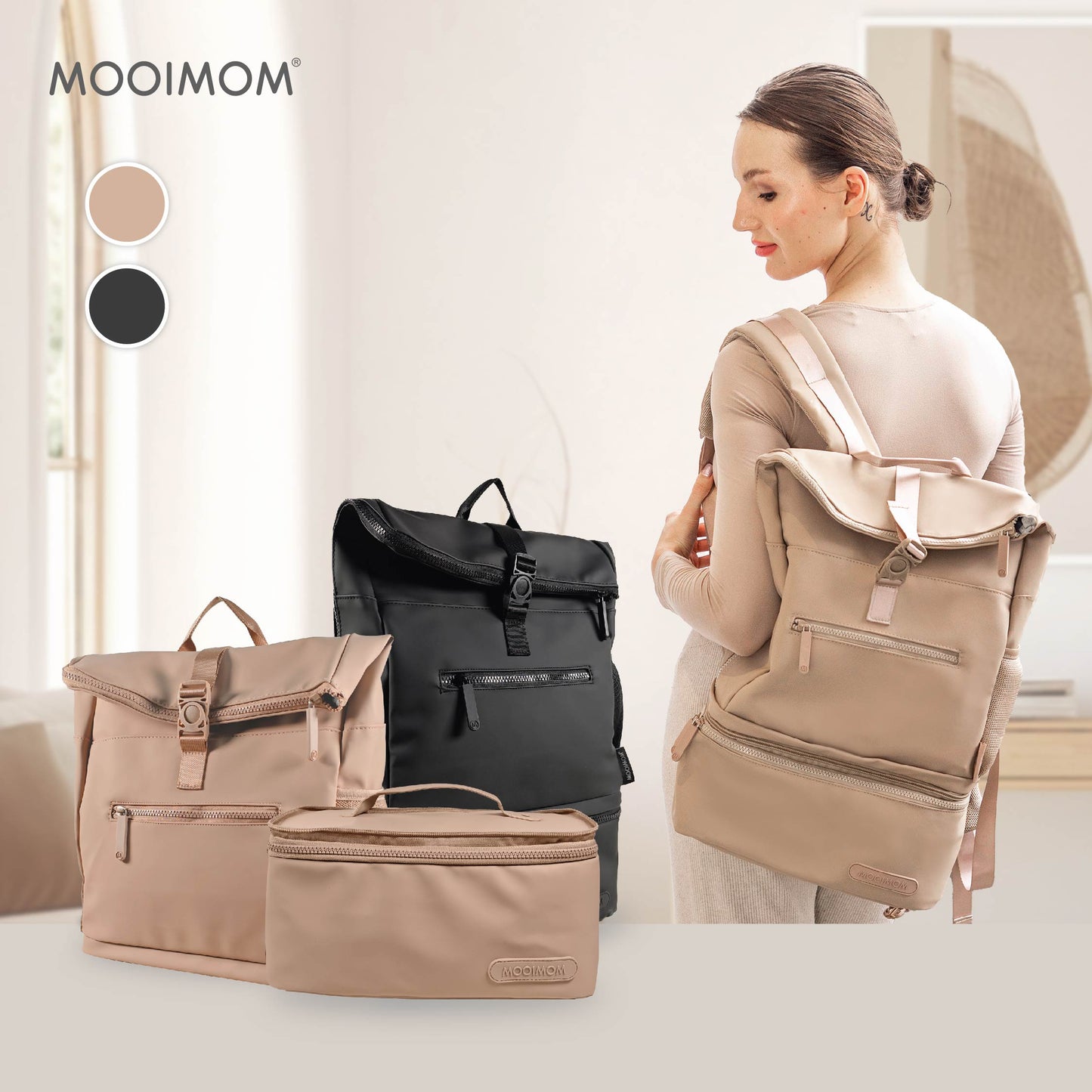MOOIMOM On-the-Go Diaper & Cooler Bag