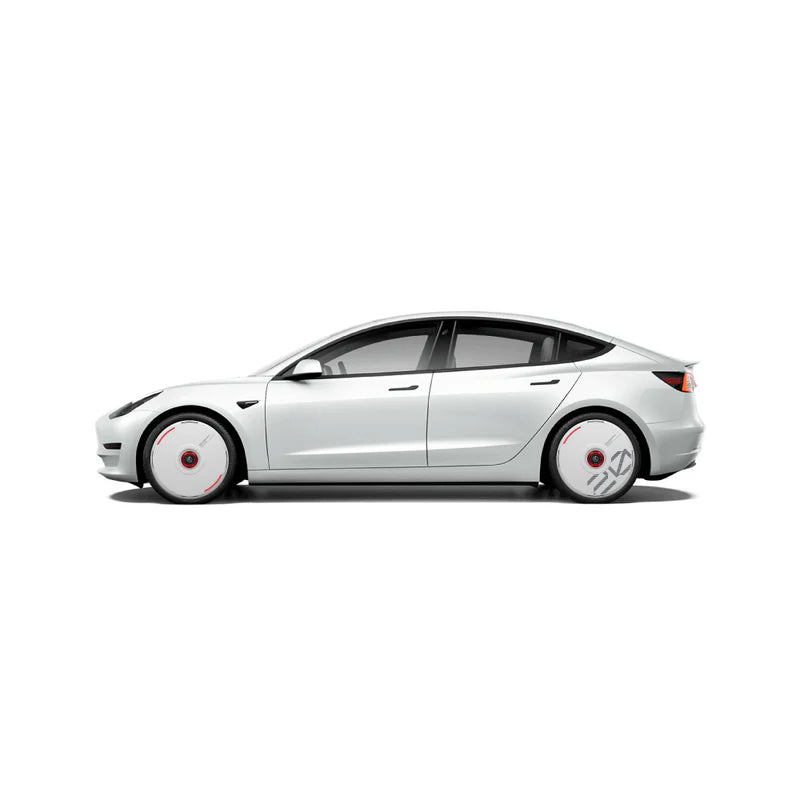 Pre-order (30 Days) HALODISC 2 Wheel Covers for Tesla | Custom Numbers - White