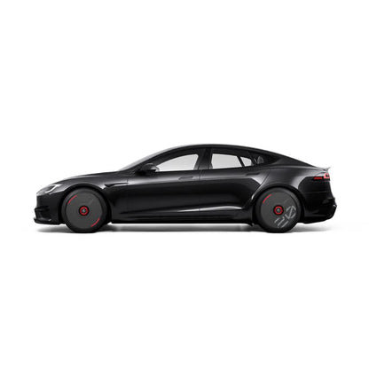 Pre-order (30 Days) HALODISC 2 Wheel Covers for Tesla | Custom Numbers - Black