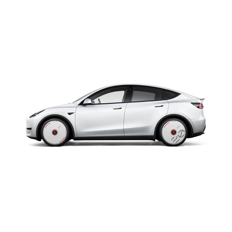 Pre-order (30 Days) HALODISC 2 Wheel Covers for Tesla | Custom Numbers - White