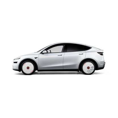 Pre-order (30 Days) HALODISC 2 Wheel Covers for Tesla | Custom Numbers - White