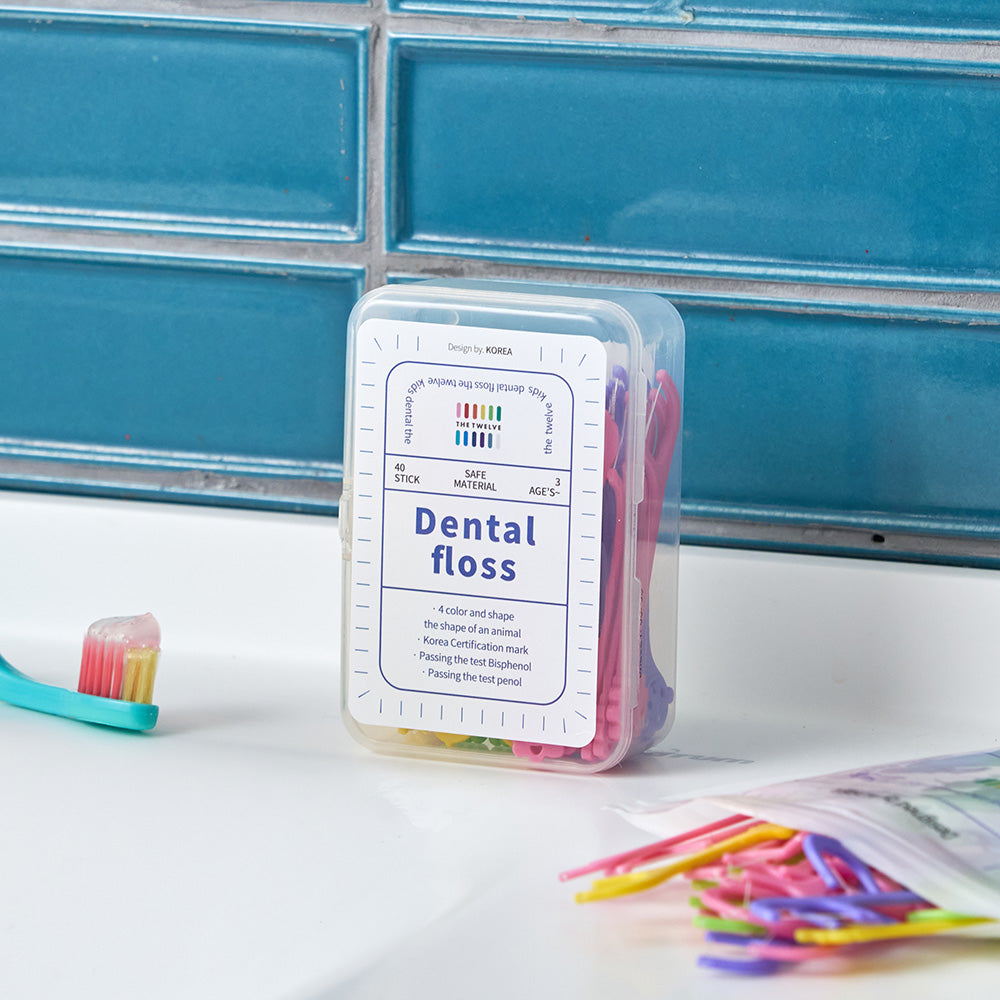 The Twelve Kids Dental Floss 40pcs (Ages 3+)