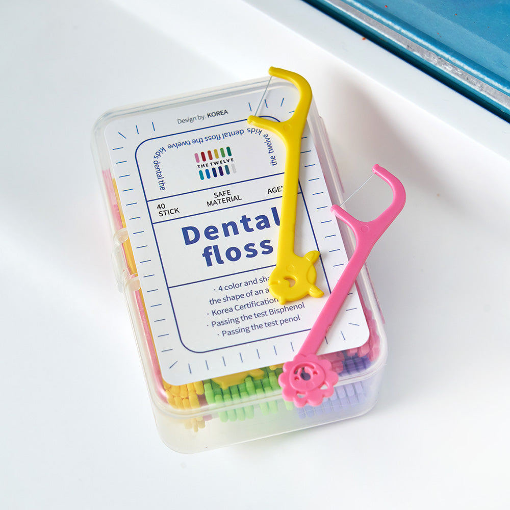 The Twelve Kids Dental Floss 40pcs (Ages 3+)