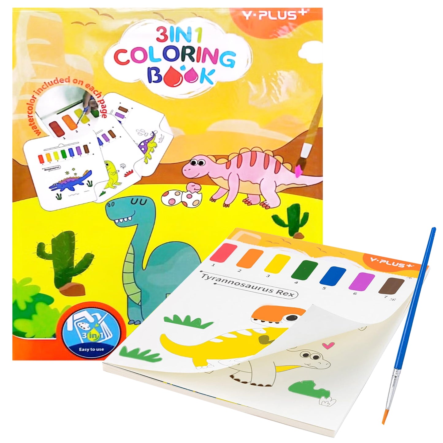 Y-Plus+ 3 in 1 Water Coloring Book